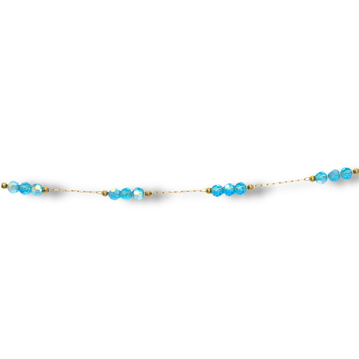 Bracelet artisanal fait main – Perles bleu turquoise ✨