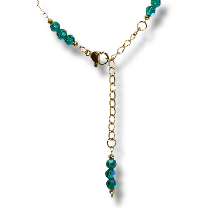 Bracelet artisanal fait main – Perles vert émeraude ✨