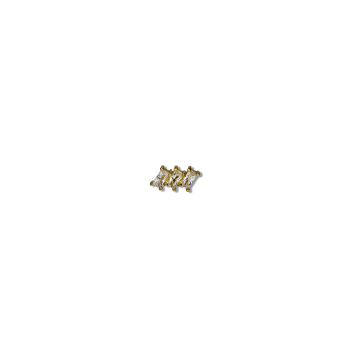 Piercing Élégance Baguette Or - Acier Inoxydable ✨