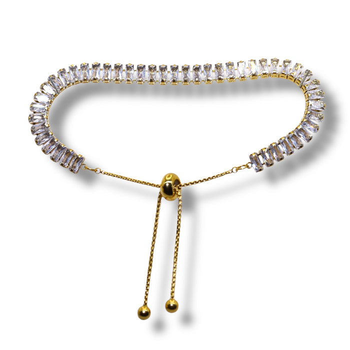Bracelet Tennis en zirconium – Modèle or  ✨