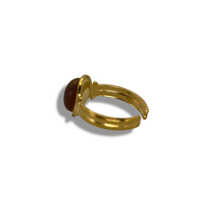 Bague dorée ajustable en acier inoxydable ✨