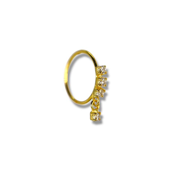 Piercing Nostril Anneau et pendentif Zirconium Or Sterling 925 ✨
