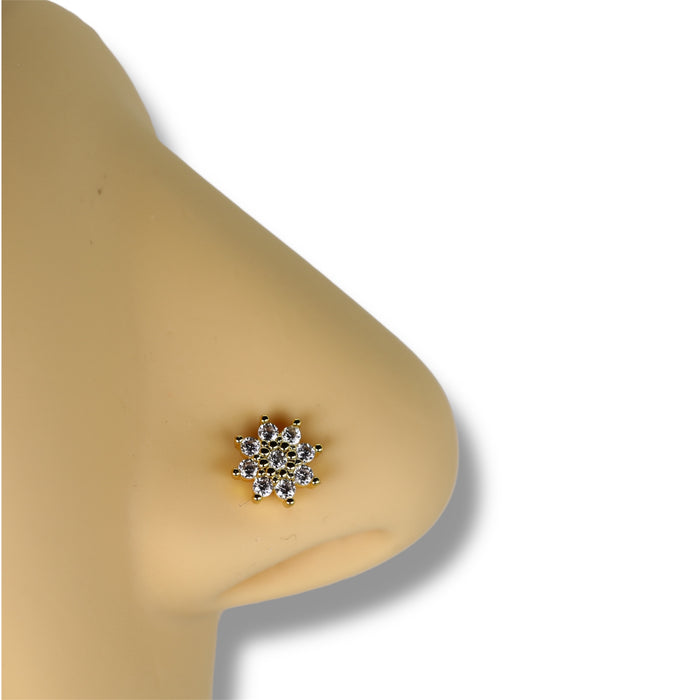 Piercing nez doré tige en L - Acier Inoxydable ✨