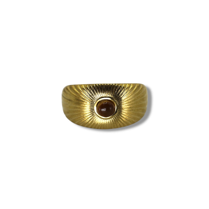 Bague dorée ajustable en acier inoxydable ✨