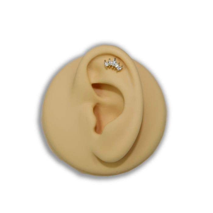 Piercing Couronne Élégance – Acier Inoxydable ✨