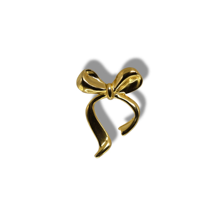 Bague dorée ajustable en acier inoxydable ✨