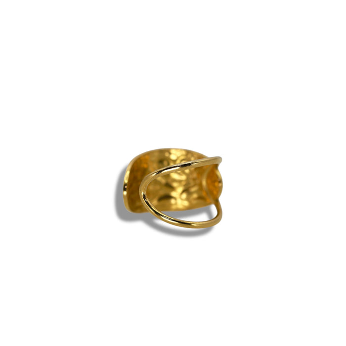 Bague dorée ajustable en acier inoxydable ✨