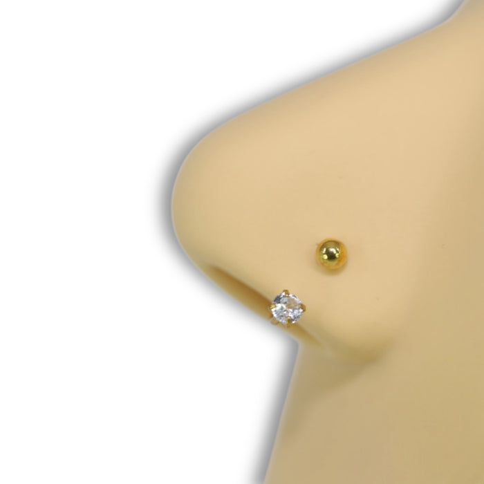 Piercing fer à cheval – Acier inoxydable doré avec oxyde de zirconium ✨