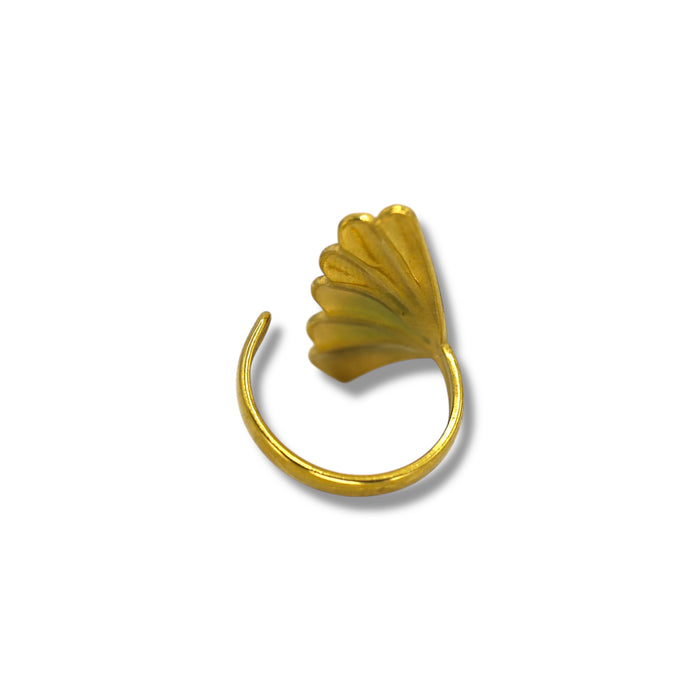 Bague dorée ajustable en acier inoxydable ✨