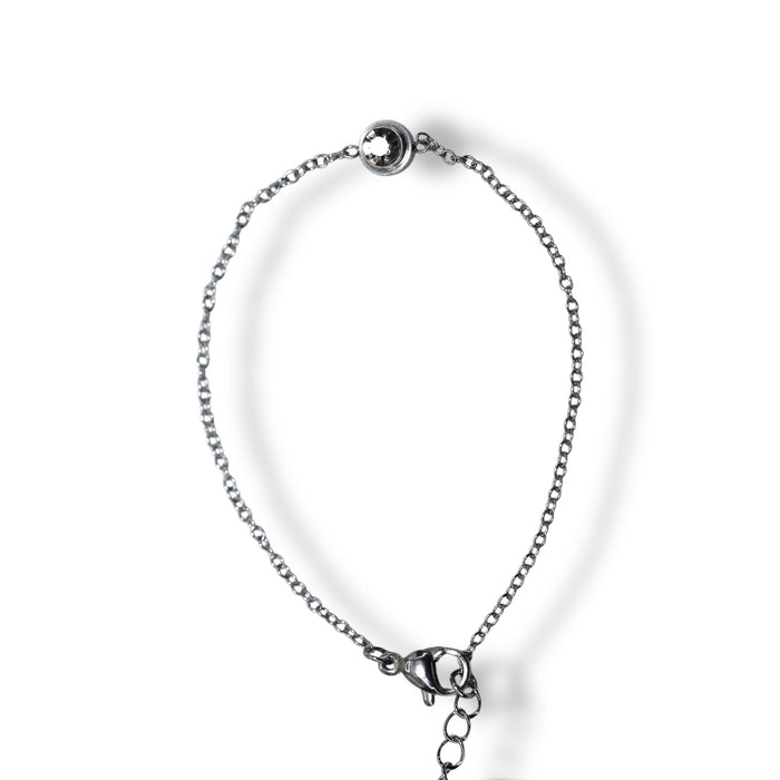 Bracelet fin avec pierre centrale en zirconium ✨