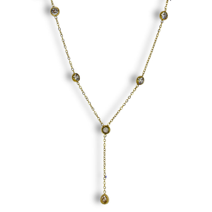 Collier Pendent Cristal Doré ✨