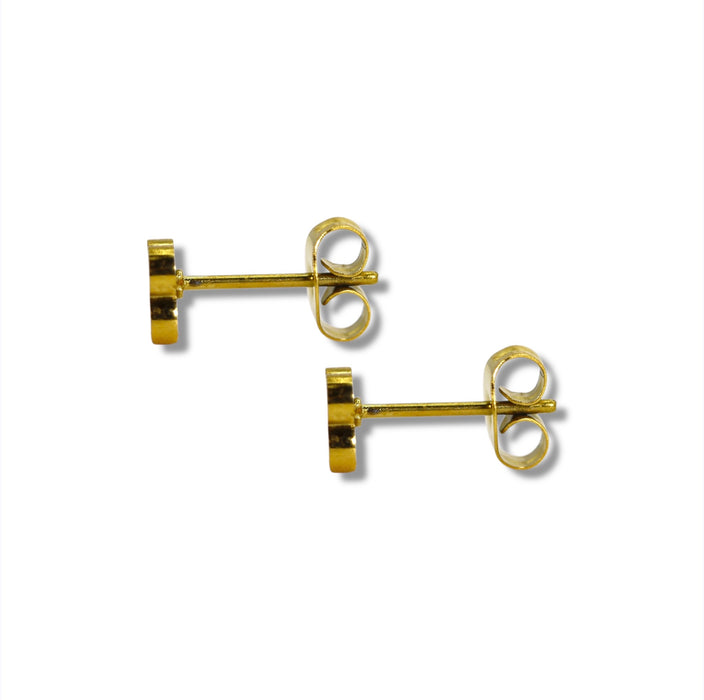 Boucles d’Oreilles Petite Puces Trèfle Doré - Acier inoxydable ✨