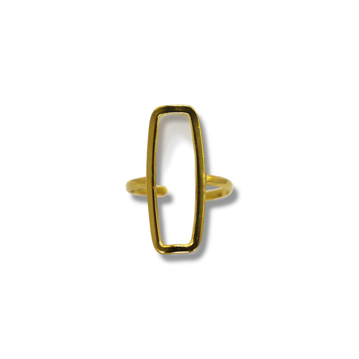 Bague dorée ajustable en acier inoxydable ✨