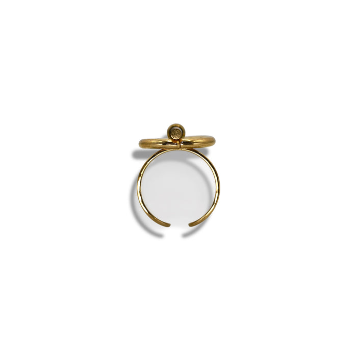 Bague dorée ajustable en acier inoxydable ✨