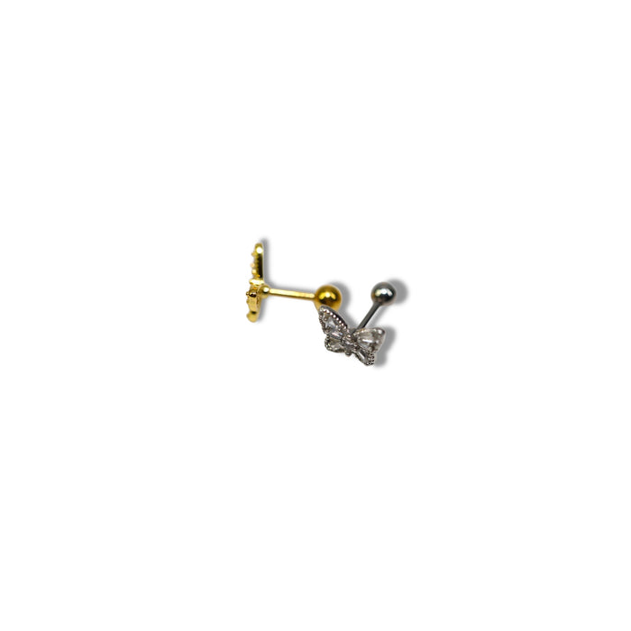 Piercing Papillon Argent - Acier Inoxydable ✨