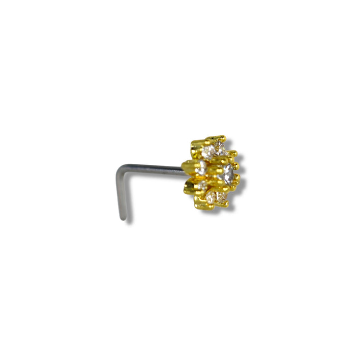 Piercing nez doré tige en L - Acier Inoxydable ✨