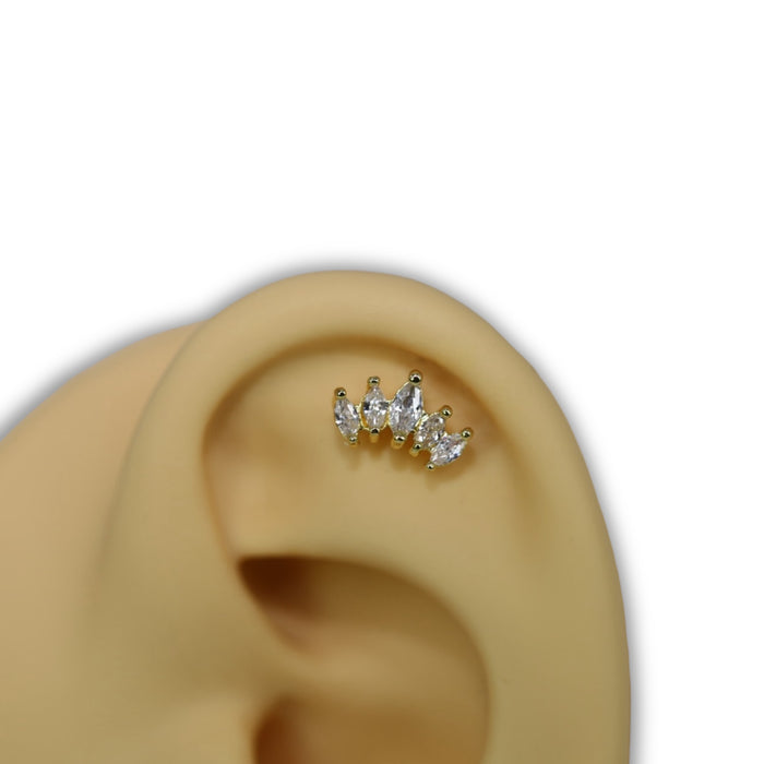 Piercing Couronne Élégance – Acier Inoxydable ✨