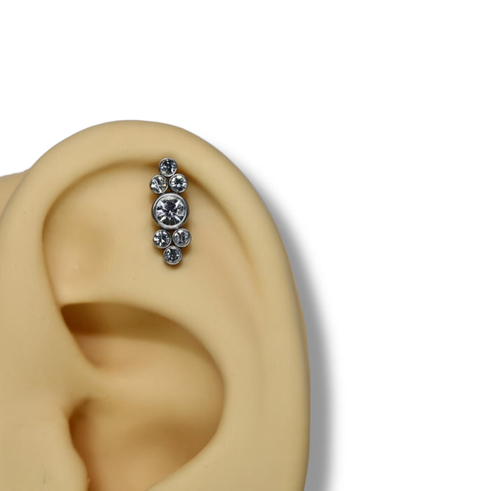 Piercing Éclat Impérial Argent - Acier Inoxydable ✨