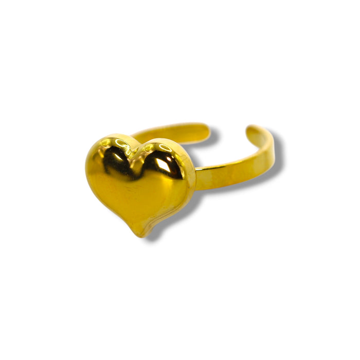 Bague dorée ajustable en acier inoxydable ✨