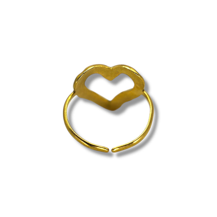 Bague dorée ajustable en acier inoxydable ✨