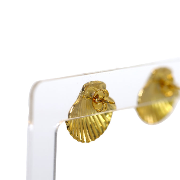 Boucles d’oreilles dorées – Coquillage ✨
