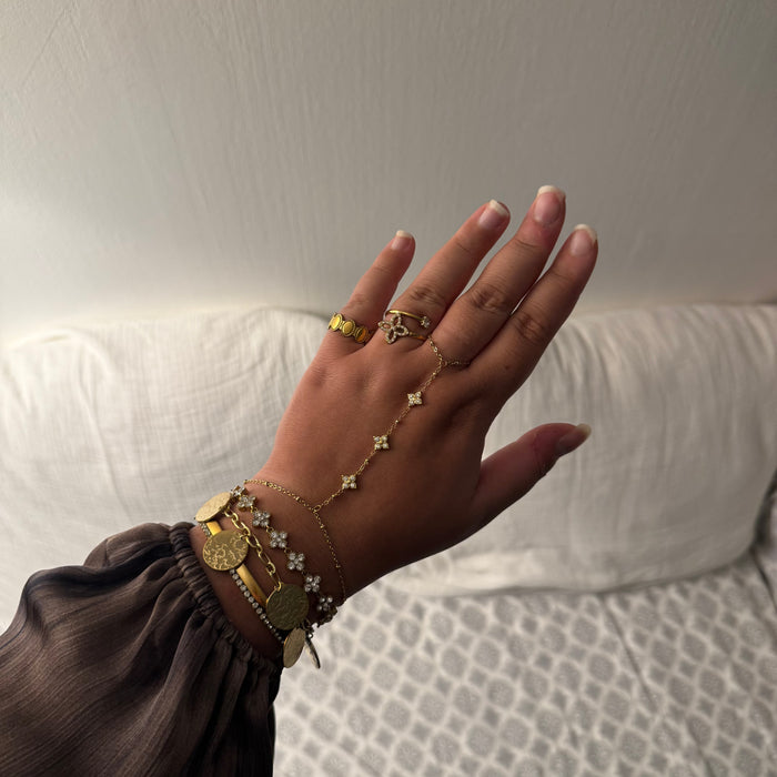 Bracelet médaillons dorés – Acier Inoxydable ✨