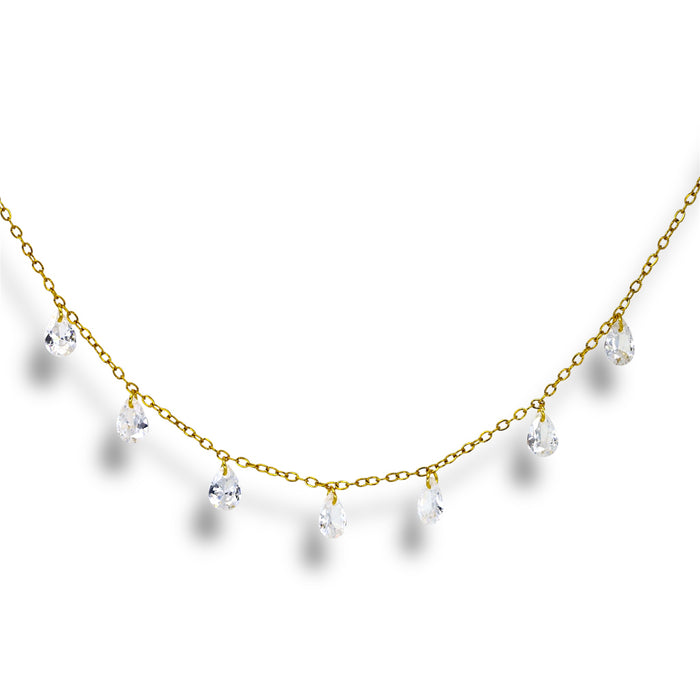 Bracelet doré cascade de pierre en zirconium - Acier Inoxydable ✨￼