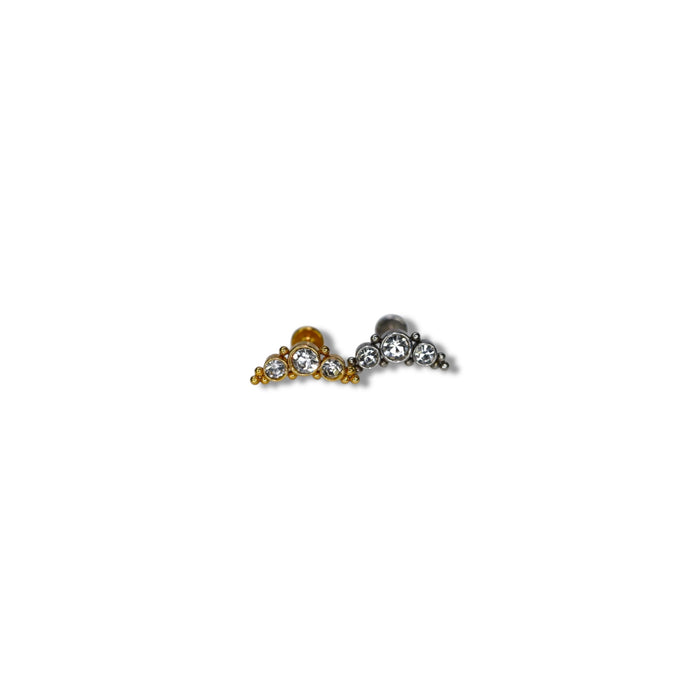 Piercing Éclat Trio Or - Acier Inoxydable ✨
