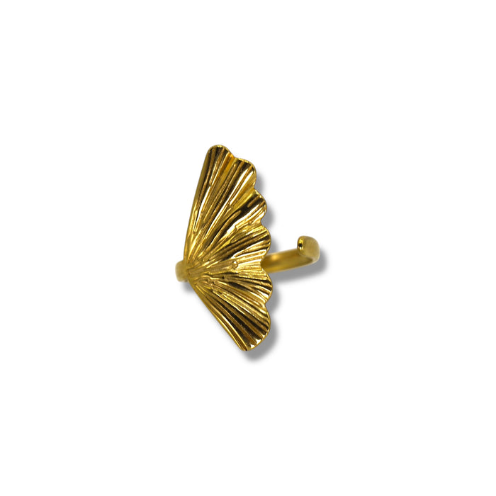Bague dorée ajustable en acier inoxydable ✨