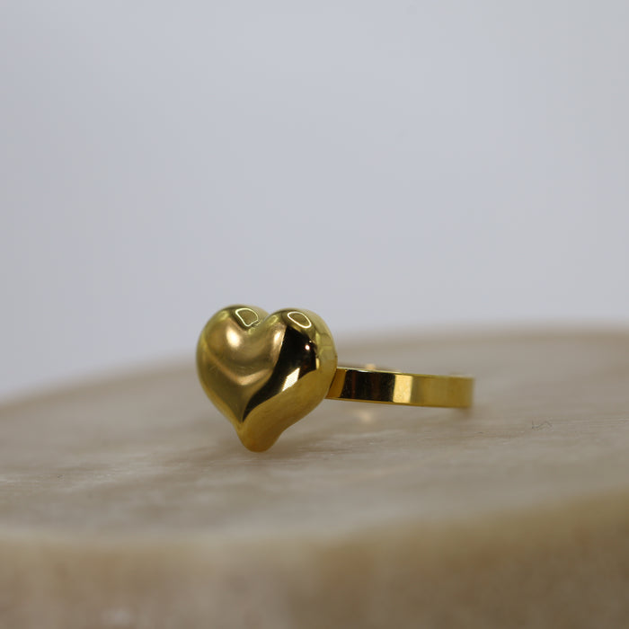 Bague dorée ajustable en acier inoxydable ✨
