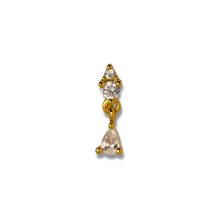 Piercing nez doré avec petit pendentif mobile - Acier Inoxydable ✨