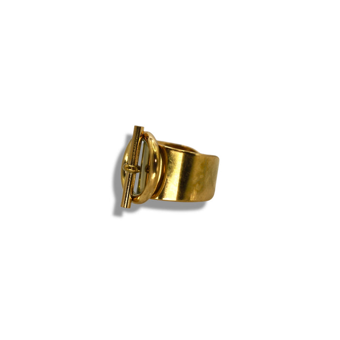 Bague dorée ajustable en acier inoxydable ✨