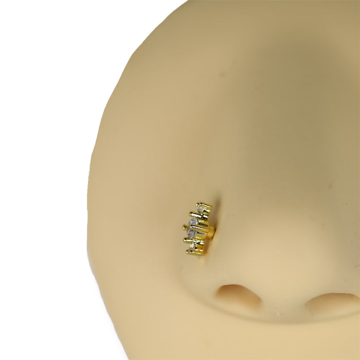 Piercing nez doré tige en L - Acier Inoxydable ✨