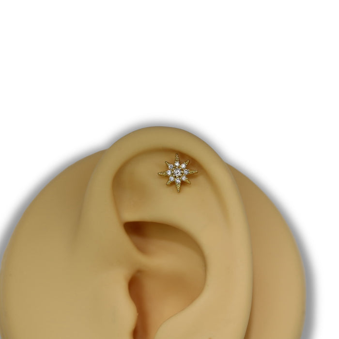 Piercing Étoile Polaris – Acier Inoxydable ✨