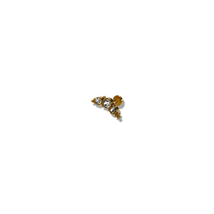 Piercing Éclat Trio Or - Acier Inoxydable ✨