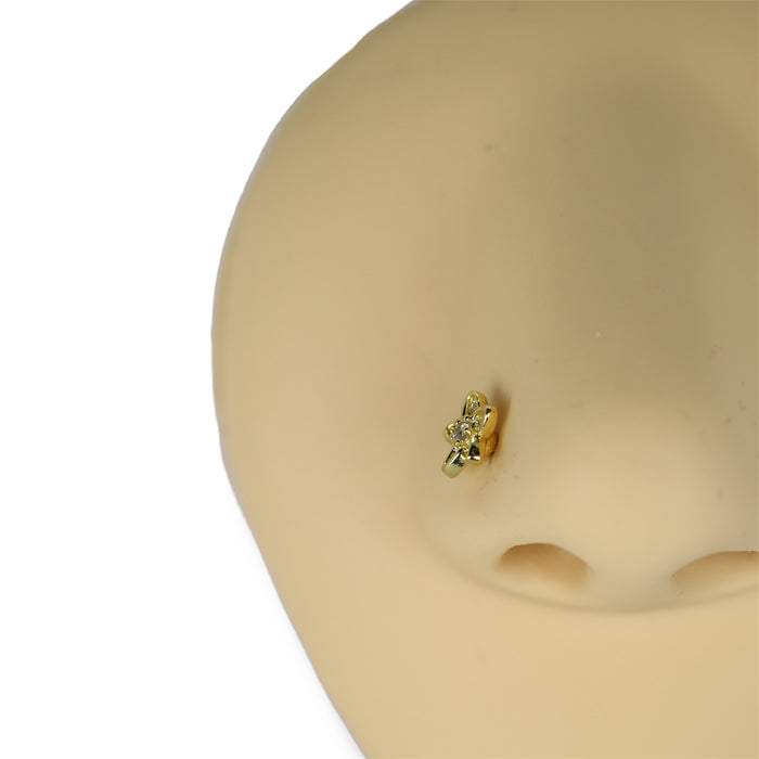 Piercing nez doré tige en L - Acier Inoxydable ✨