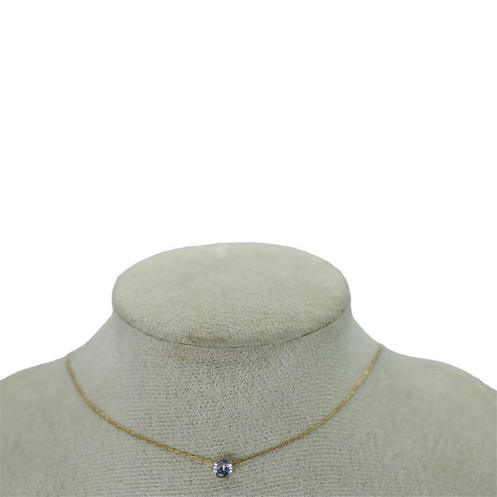 Collier pendentif zirconium – Acier inoxydable ✨