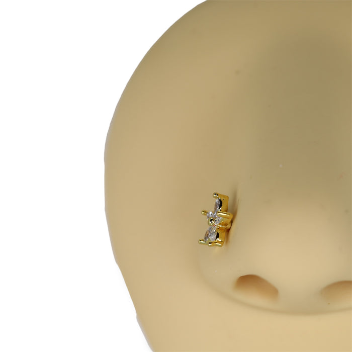 Piercing nez doré tige en L - Acier Inoxydable ✨