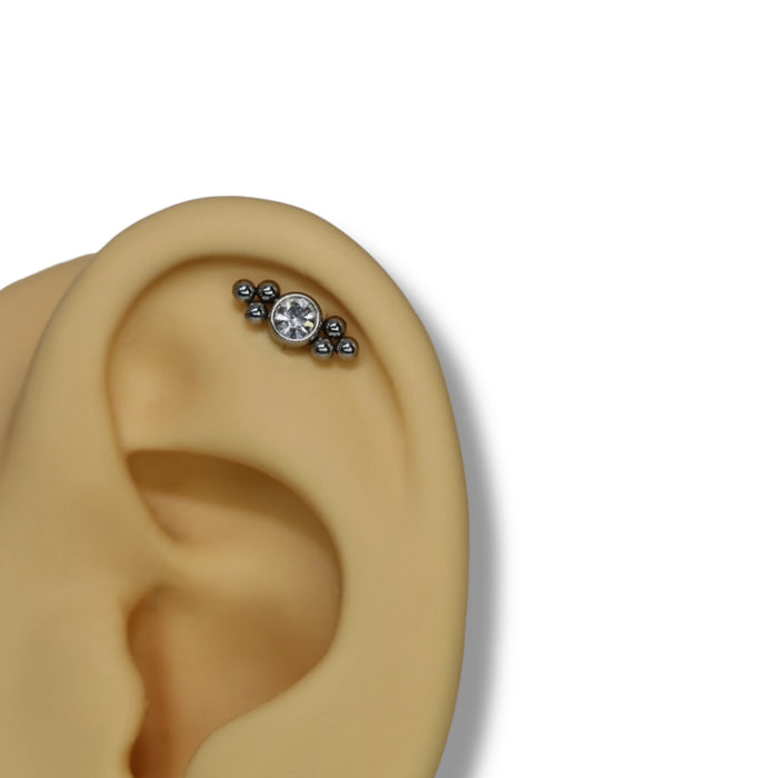 Piercing Brillance Astrale Argent - Acier Inoxydable ✨