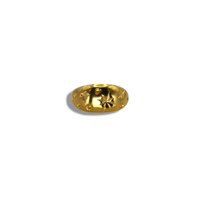 Bague dorée ajustable en acier inoxydable ✨