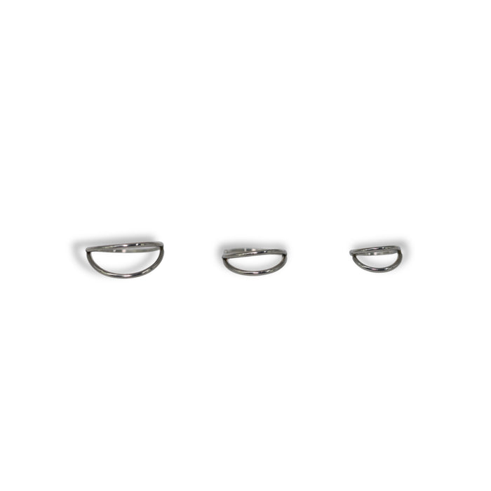 Piercing de nez – Anneau double en acier inoxydable argenté ✨