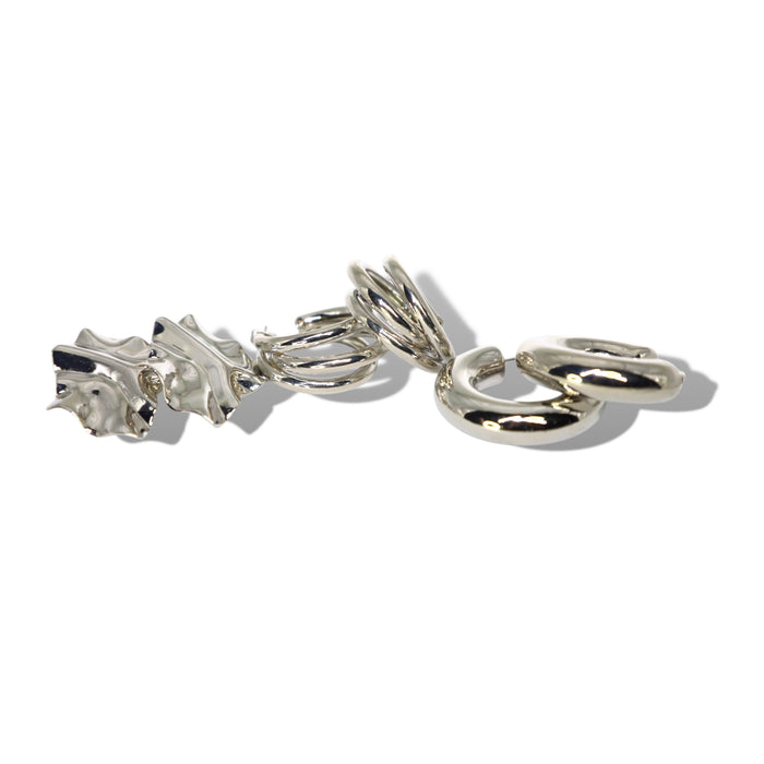 Boucles d’oreilles créoles Argent - Grand modèle en acier inoxydable ✨
