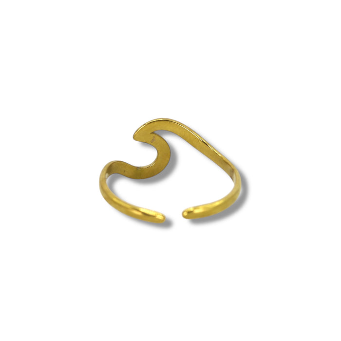 Bague dorée ajustable en acier inoxydable ✨