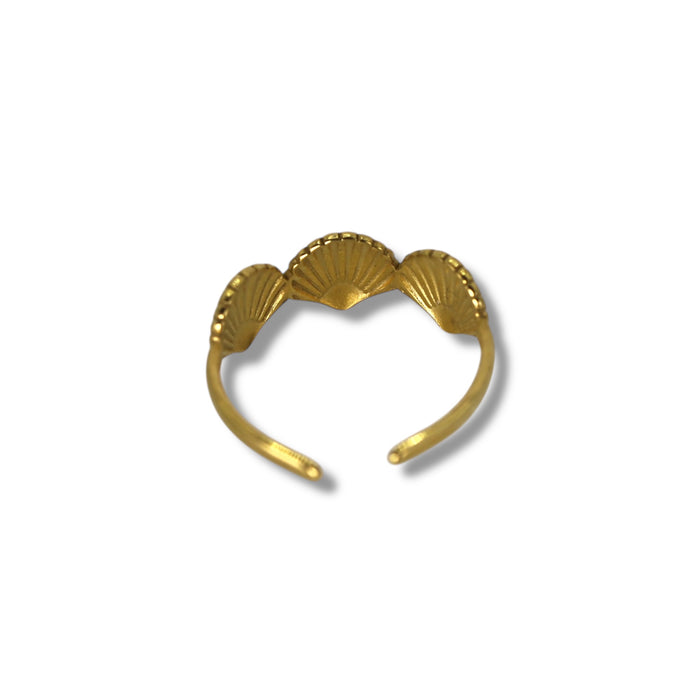 Bague dorée ajustable en acier inoxydable ✨