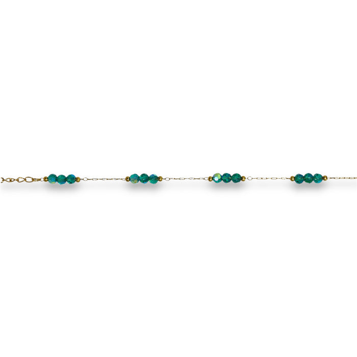 Bracelet artisanal fait main – Perles vert émeraude ✨