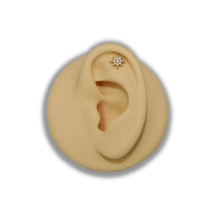 Piercing Étoile Polaris – Acier Inoxydable ✨