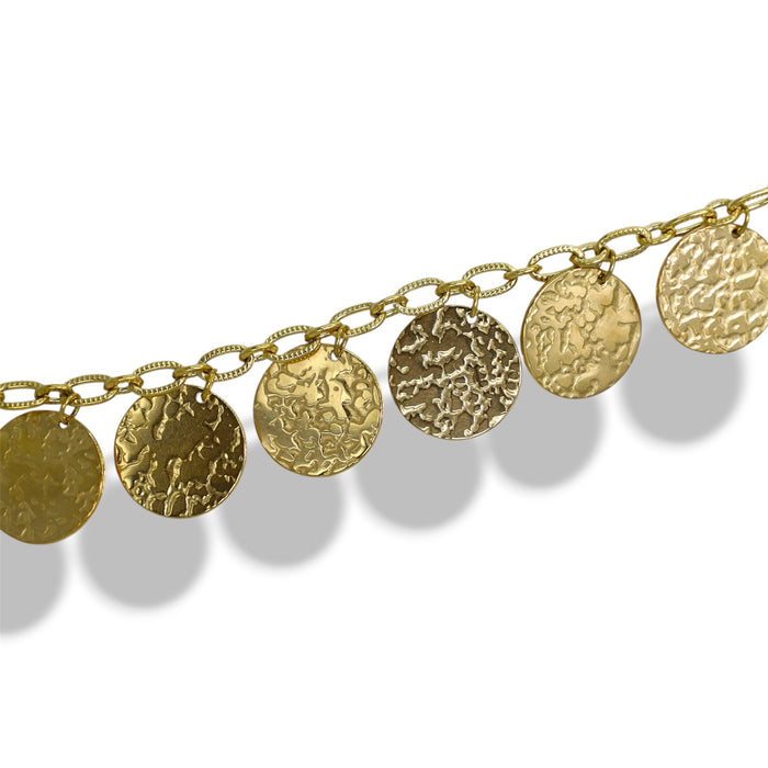Bracelet médaillons dorés – Acier Inoxydable ✨