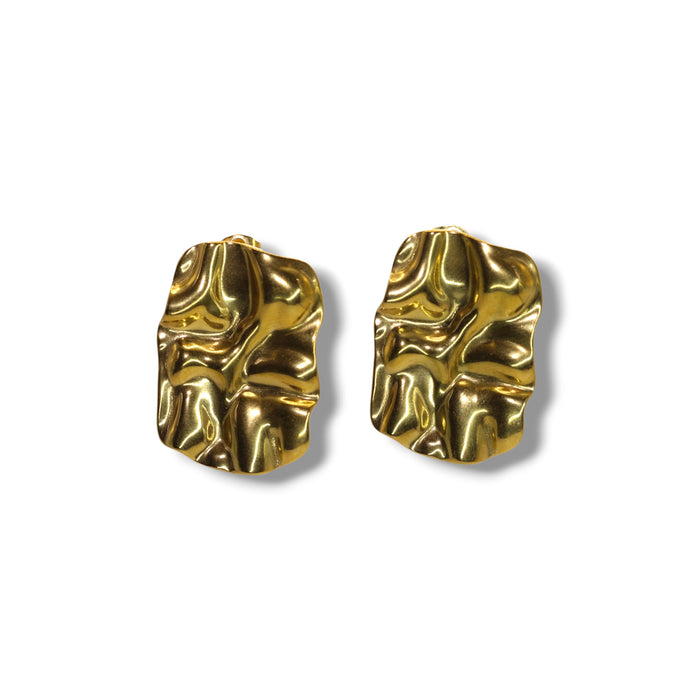 Boucles d’oreilles dorées – Effet froissé chic ✨
