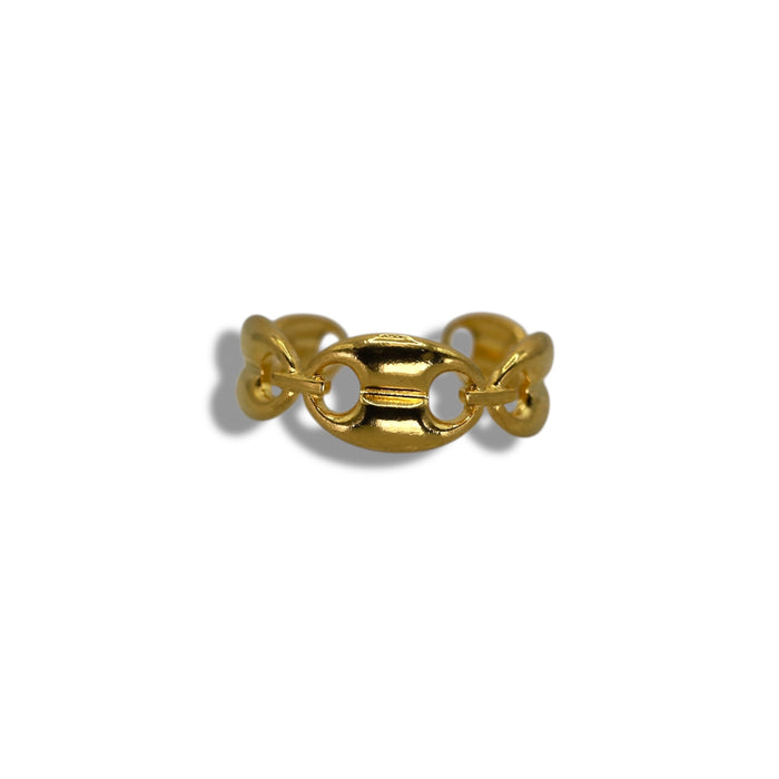 Bague dorée ajustable en acier inoxydable ✨