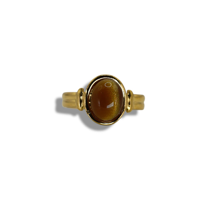 Bague dorée ajustable en acier inoxydable ✨
